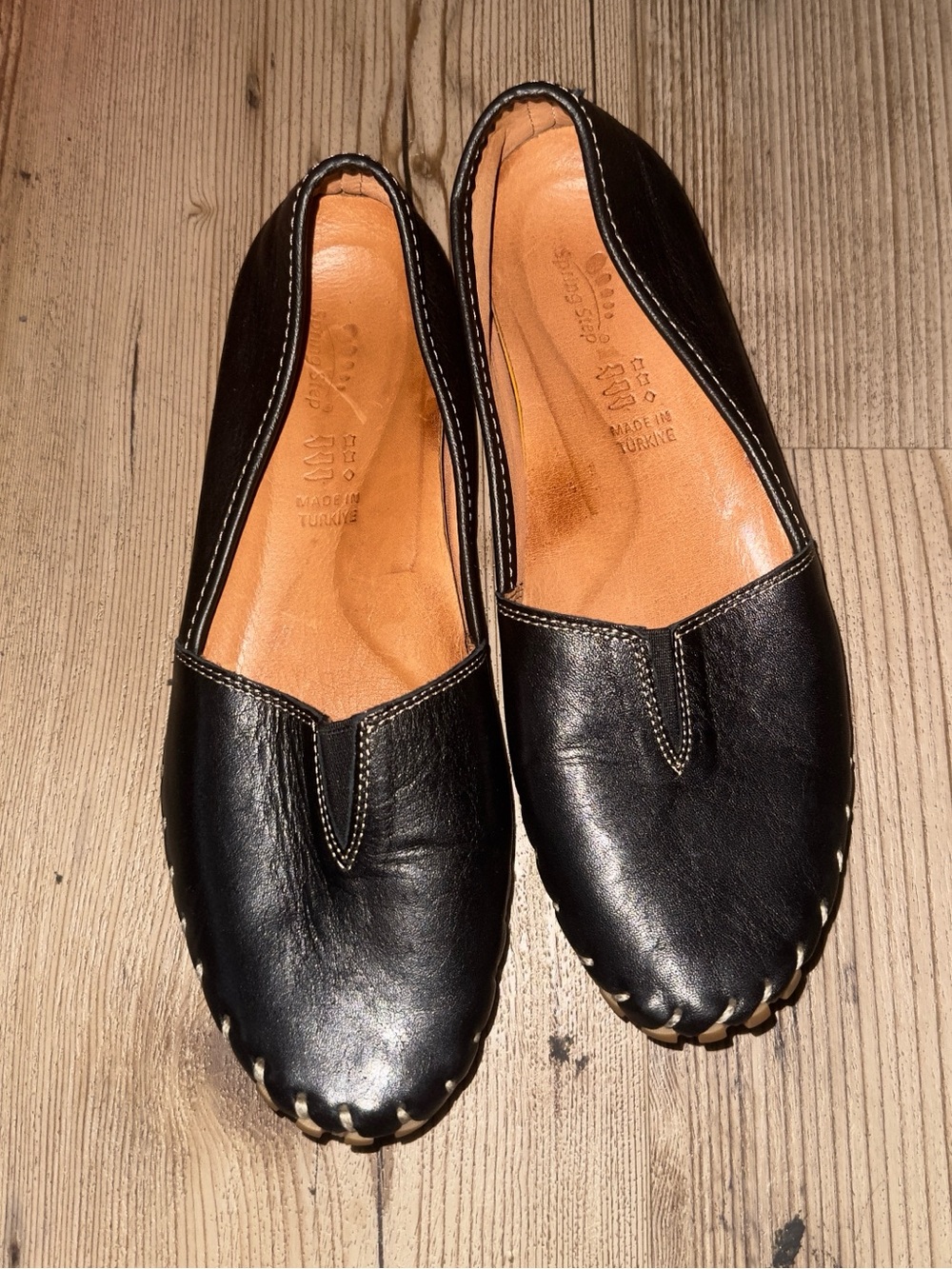 Black Leather Slip-On Loafers